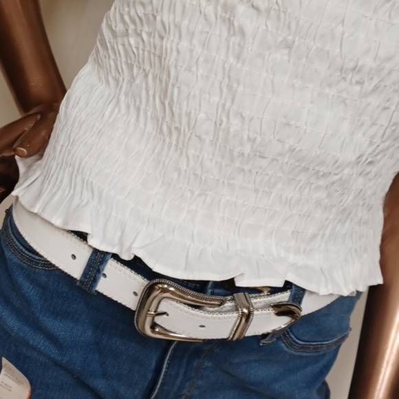 NWOT Style Envy White Rucker Tube Top - Picture 2 of 4